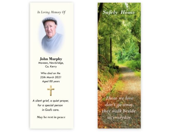 Irish Memorial Bookmarks - BM001 - MC Printers Ballybunion Co Kerry