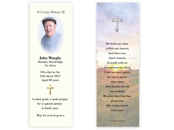 Irish Memorial Bookmarks - MC Printers Ballybunion Co Kerry