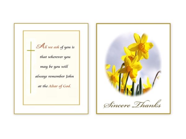 Fold Acknowledgement Cards - MC Printers Ballybunion-AC001