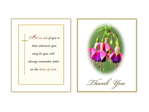 Acknowledgement Cards - MC Printers Ballybunion