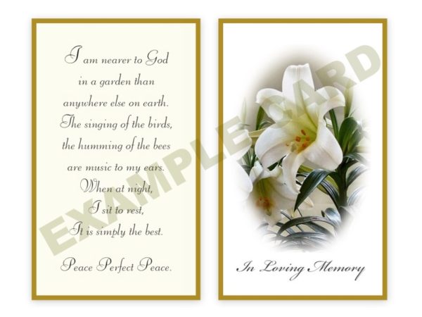 Memorial Cards - MC Printers Ballybunion