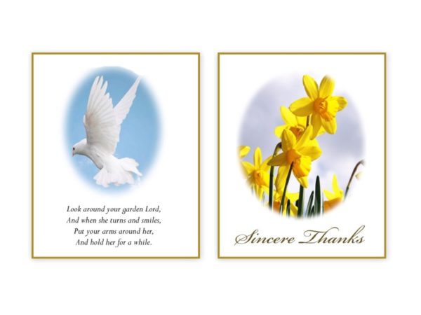 Fold Acknowledgement Cards - MC Printers Ballybunion