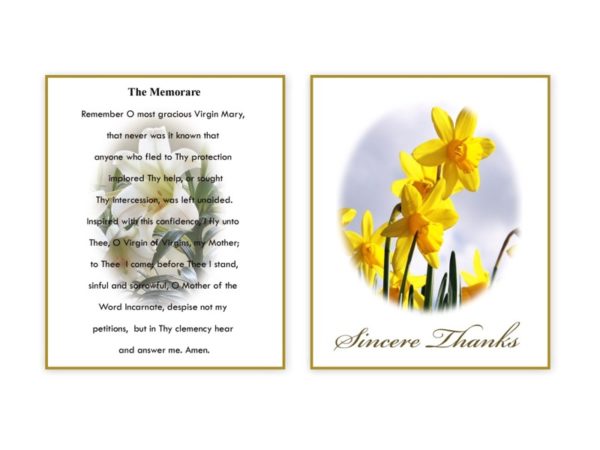 Fold Acknowledgement Cards - MC Printers Ballybunion