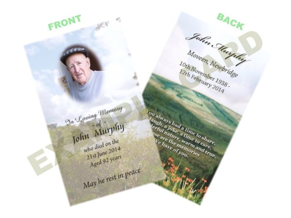 Memorial-Wallet-Cards-MC Printers - Ballybunion Co Kerry