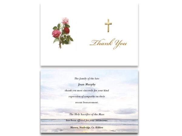 Irish Acknowledgement Card Single - MC Printers Ballybunion